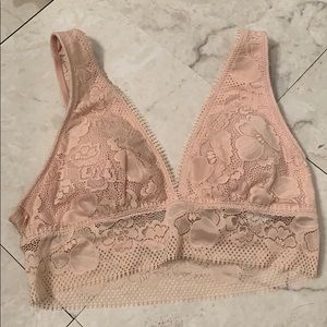 Aerie Beige Lace Bralette